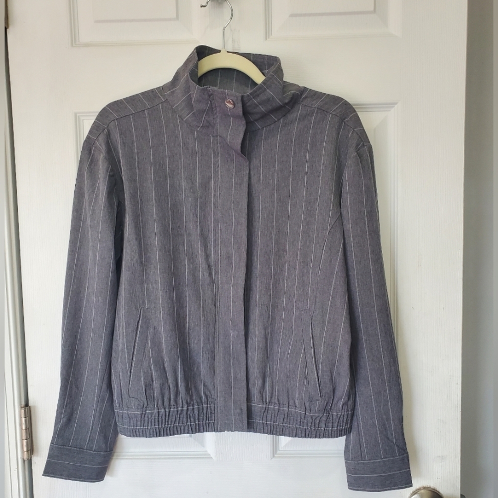 CALVIN KLEIN Stand Collar Stretch Lightweight Bomber Jacket w/pockets Size Small